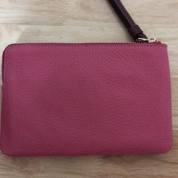 Coach Corner Zip Wristlet In Colorblock w/ Stripe - Picture 4 of 16